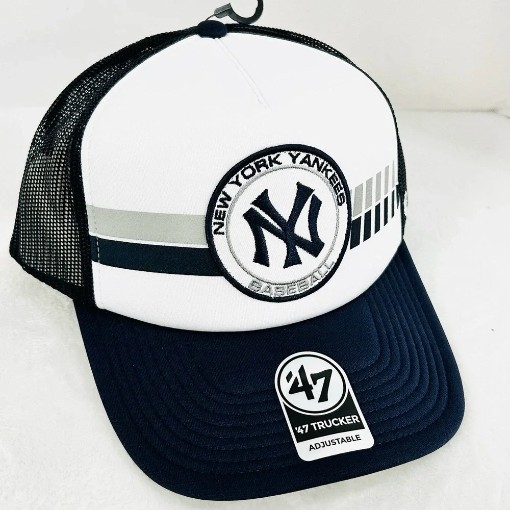 New York‎ Yankees '47 Brand Wax Pack Trucker Hat Cap Snapback Adjustable MLB